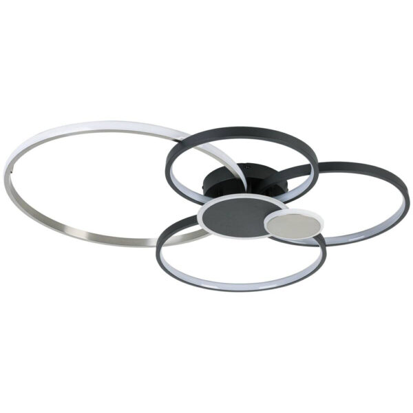 NOLO LED-Deckenleuchte Big schwarz Aluminium B/H/L: ca. 64x11x80 cm