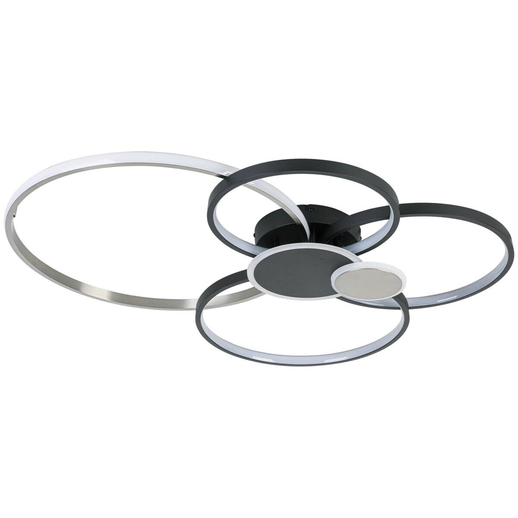 NOLO LED-Deckenleuchte Big schwarz Aluminium B/H/L: ca. 64x11x80 cm