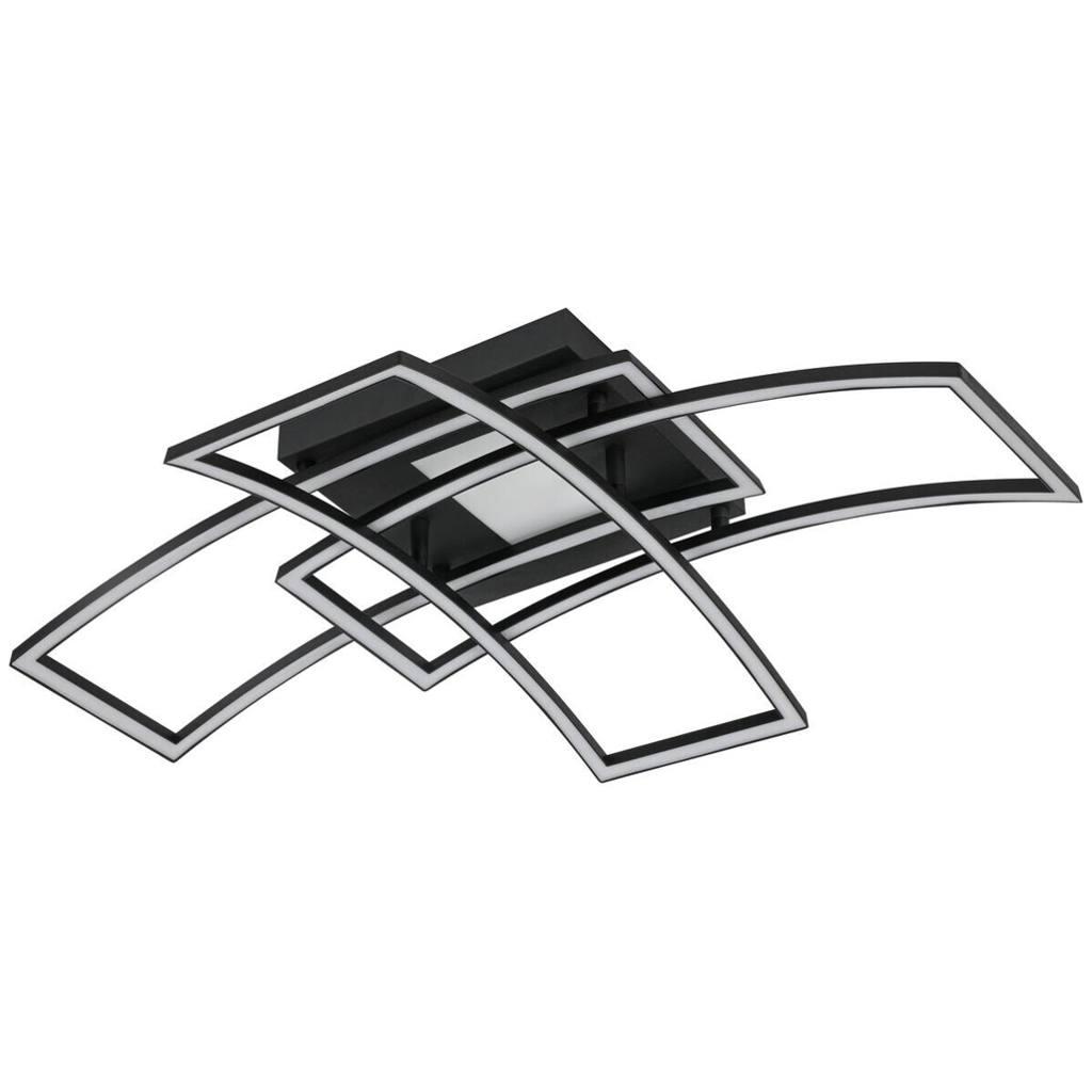Nolo LED-Deckenleuchte Curve
schwarz Metall B/H/L: ca. 59x15x82 cm