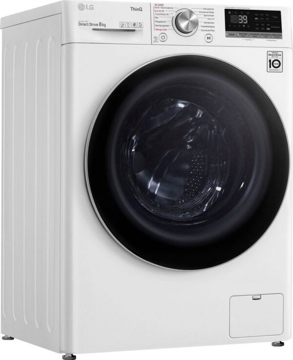 LG Waschmaschine Serie 7 F4WV708P1E, 8 kg, 1400 U/min, TurboWash® – Waschen in nur 39 Minuten
