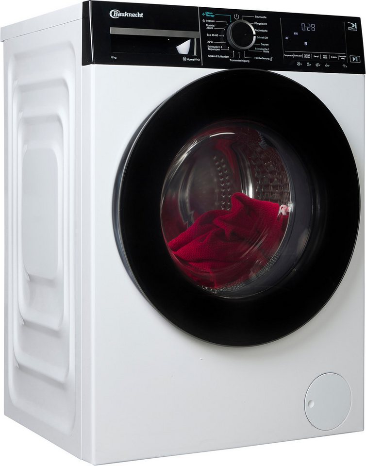 Bauknecht Waschmaschine B WM Smart Eco 8A, 8 kg, 1400 U/min, Adaptive Wash – Intelligente Adaption der Waschprogramme