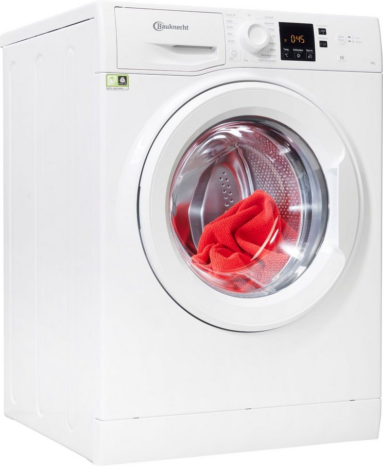 BAUKNECHT Waschmaschine BPW 814 A, 8 kg, 1400 U/min, TOP 4 Flecken 40° & Anti-Allergie – 8 kg, ruhig, energieeffizient