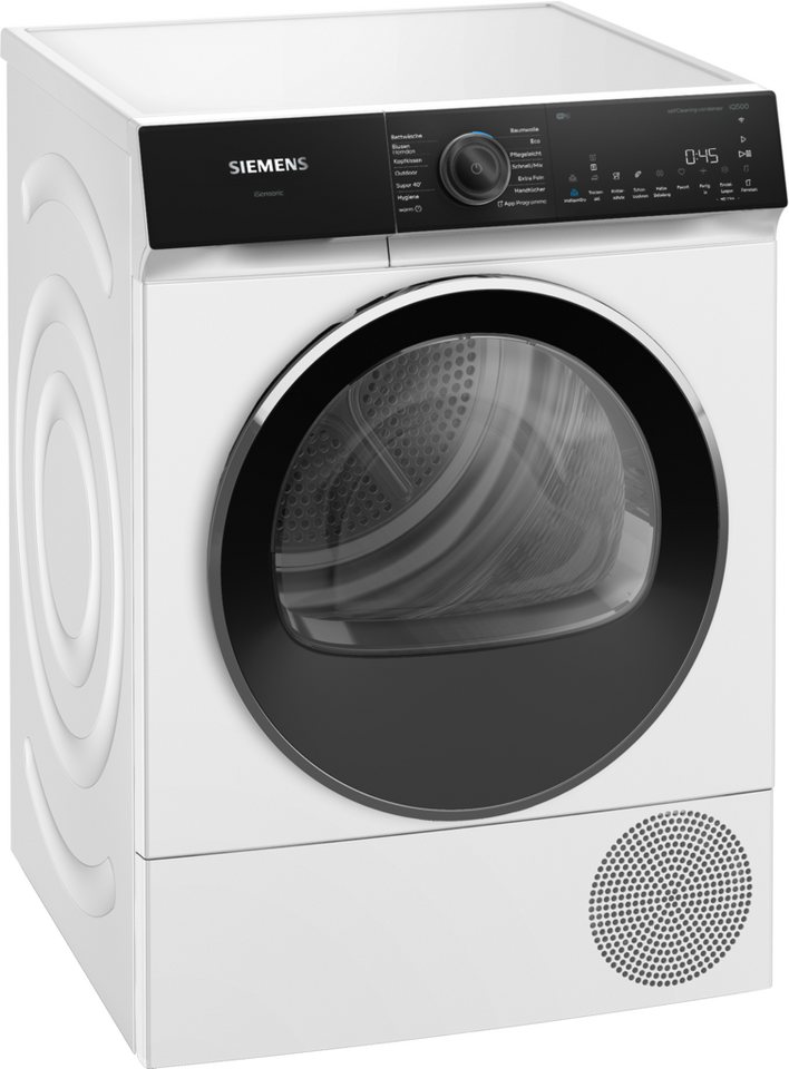 SIEMENS Wärmepumpentrockner iQ500 WQ45H2BECO, Selbstreinigender Kondensator, intelligentDry, autoDry, Home Connect