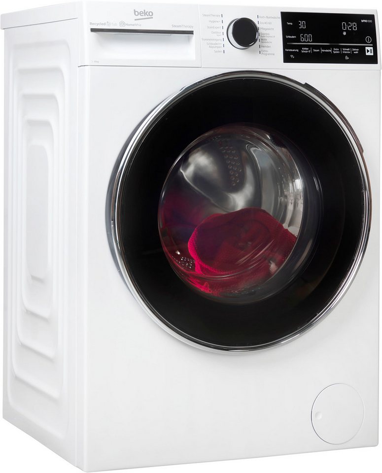 Beko B5WFT78410W Waschmaschine, 1 – 8 kg, 1400 U/min, Weiß, Standgerät, EEK:A