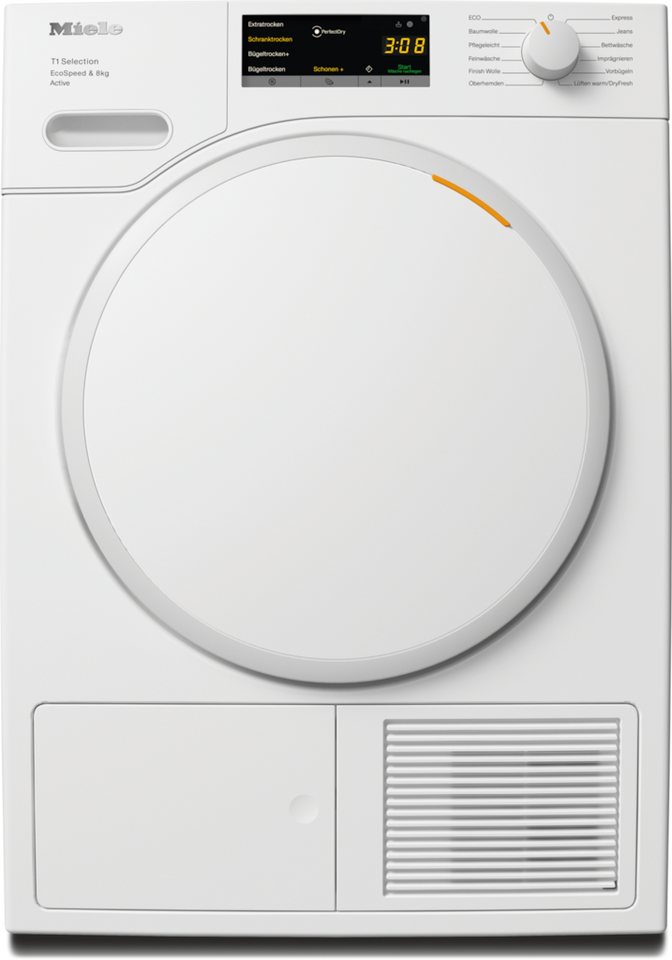 Miele Wärmepumpentrockner TSA523WP 8kg Active, Getestet auf 20 Jahre perfekte Wäschepflege, 25 Jahre Motorgarantie