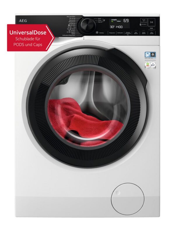 AEG Waschmaschine 7000 ProSteam® LR7EA610FL 914501652, 10 kg, 1600 U/min, UniversalDose: löst PODS®/Caps 60 % schneller auf für beste Reingung