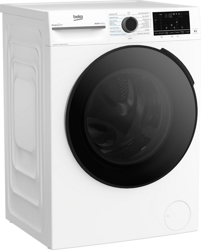 BEKO Waschtrockner BDFT4104A20C, 10 kg, 6 kg, 1400 U/min, SteamCure, Hygiene Therapy, ProSmart Inverter Motor