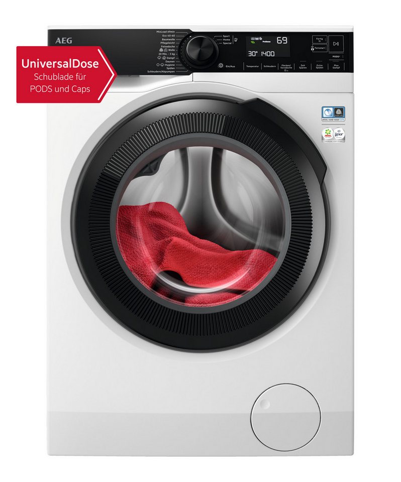 AEG Waschmaschine 7000 ProSteam® LR7EW75610 914505106, 11 kg, 1600 U/min, UniversalDose: löst PODS®/Caps 60 % schneller auf für beste Reingung