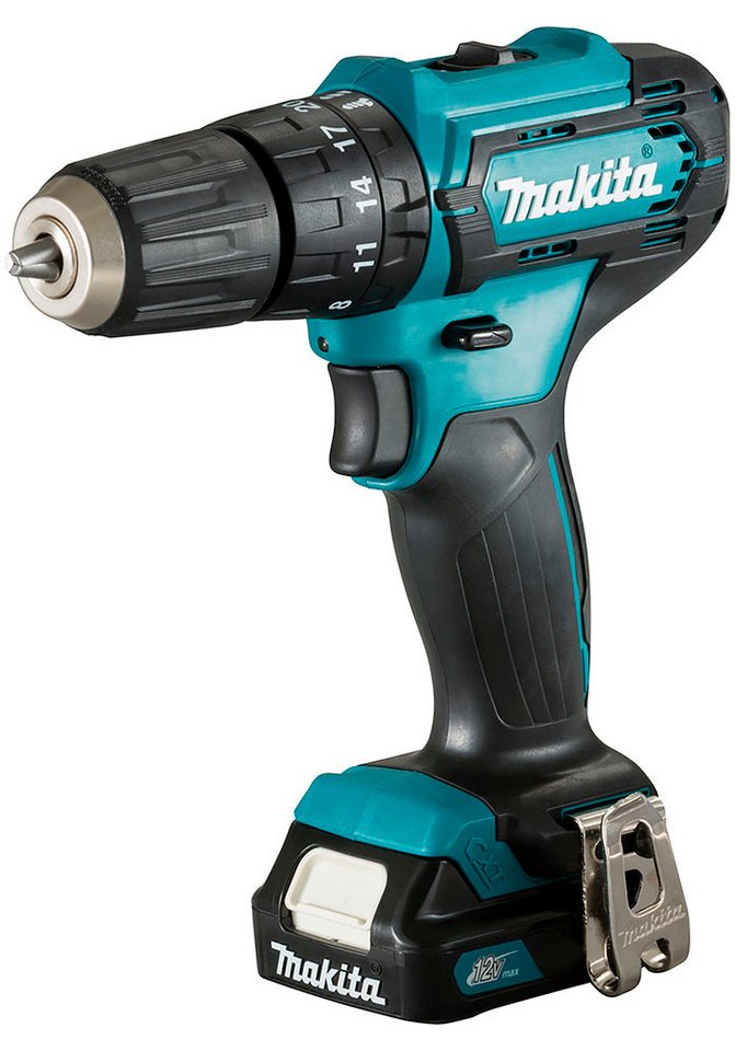 Makita Akku-Schlagbohrschrauber HP333DSAX1, max. 1700 U/min, mit 2 Akkus und Ladegerät, inkl. Aufbewahrungskoffer