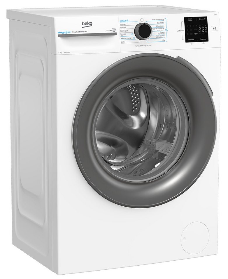 Beko Waschmaschine BM3WFU4741W1, 7 kg, 1400 U/min, EnergySpin- bis zu 35% sparsamer