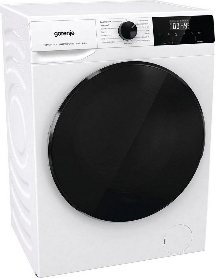 GORENJE Waschmaschine WNHAI 84 APS/DE, 8 kg, 1400 U/min, AquaStop, Dampf-Funktion, Kindersicherung