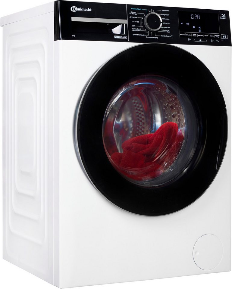 BAUKNECHT Waschmaschine B WM 9A12 BC, 9 kg, 1400 U/min, Adaptive Wash – Intelligente Anpassung für perfekte Waschergebnisse