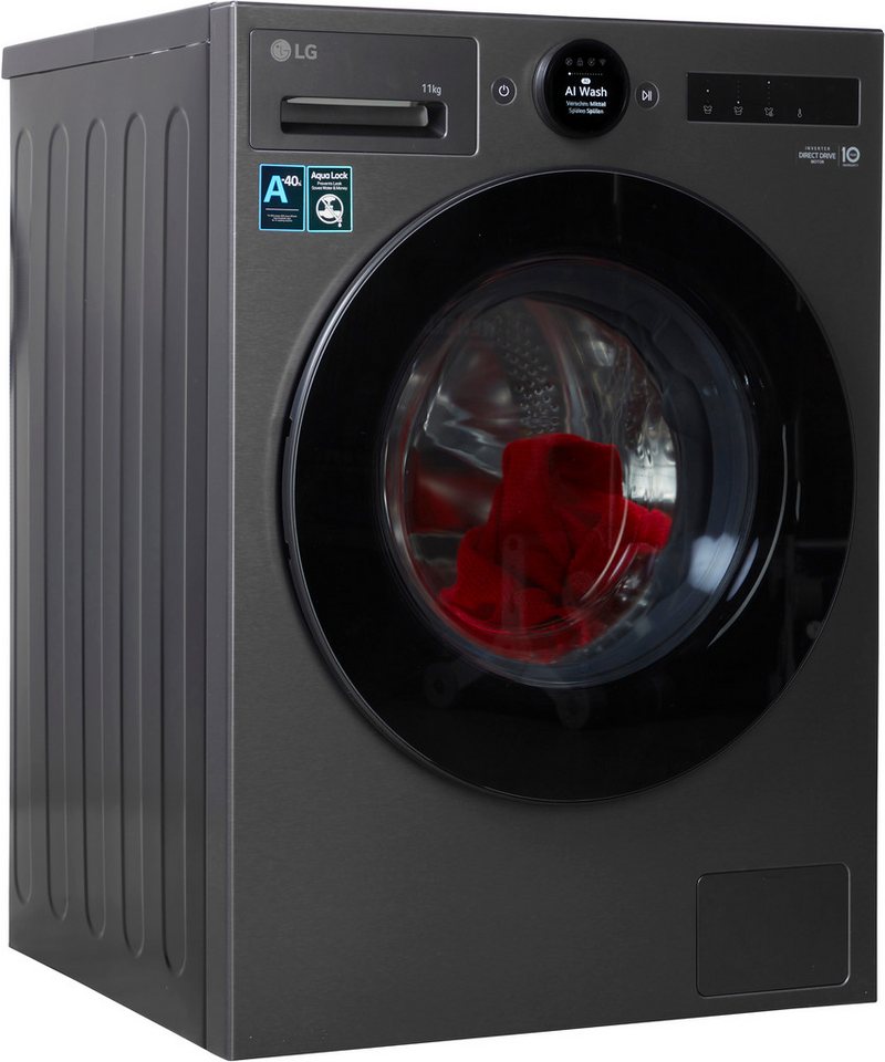LG Waschmaschine F4WX801YB, 11 kg, 1400 U/min, digitales Touchdisplay