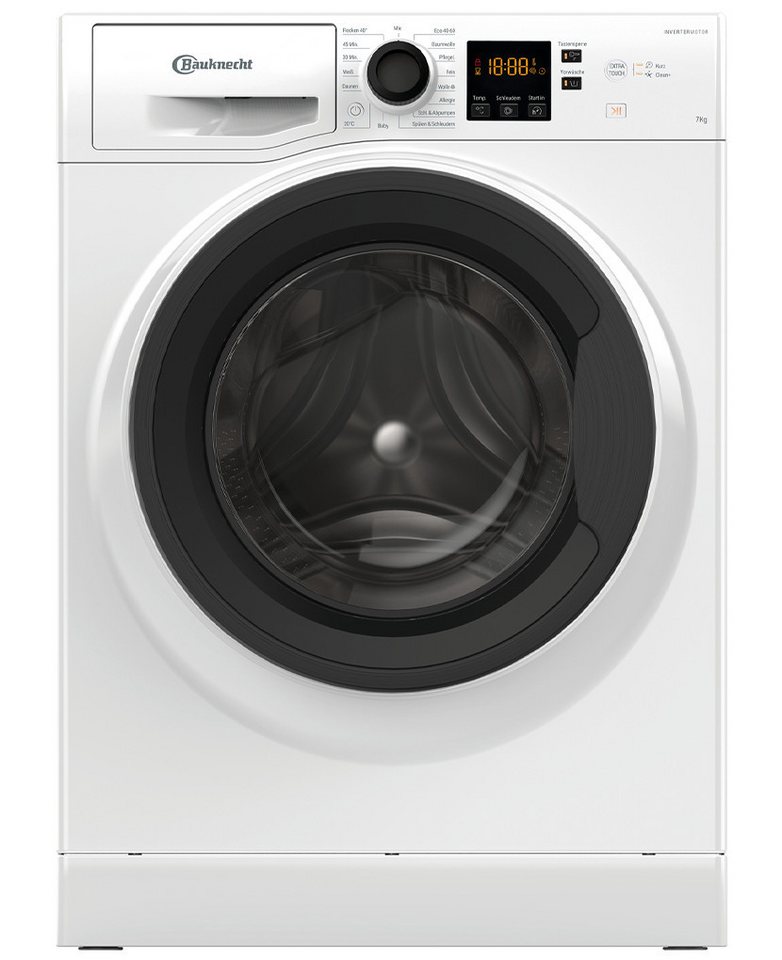 Bauknecht Waschmaschine WM BK 7A2JGS, 7 kg, 1400 U/min, Flecken 40°, Mehrfachwasserschutz+, Anti-Allergie-Programm