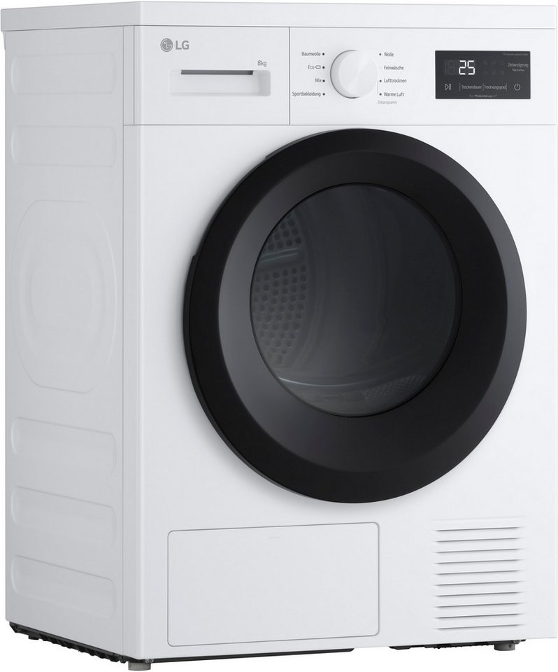 LG Wärmepumpentrockner RT80B2, Sicherheitsglastür