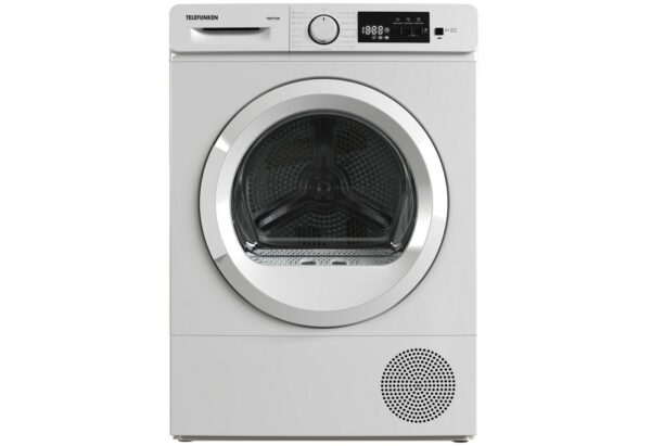 Telefunken Wärmepumpentrockner TWP7EW, 7kg Trockner mit Knitterschutz, Wäschetrockner mit 15 Programmen, weiß