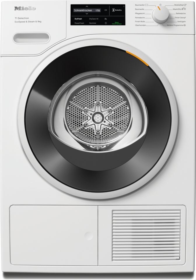 Miele Wärmepumpentrockner TSL783WP EcoSpeed&Steam&9kg, Getestet auf 20 Jahre perfekte Wäschepflege, 25 Jahre Motorgarantie