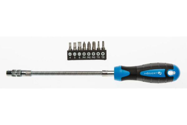 Högert Flexibler Schraubendreher mit 8 Bits Högert Flexibler Schraubendreher mit 8 Bits