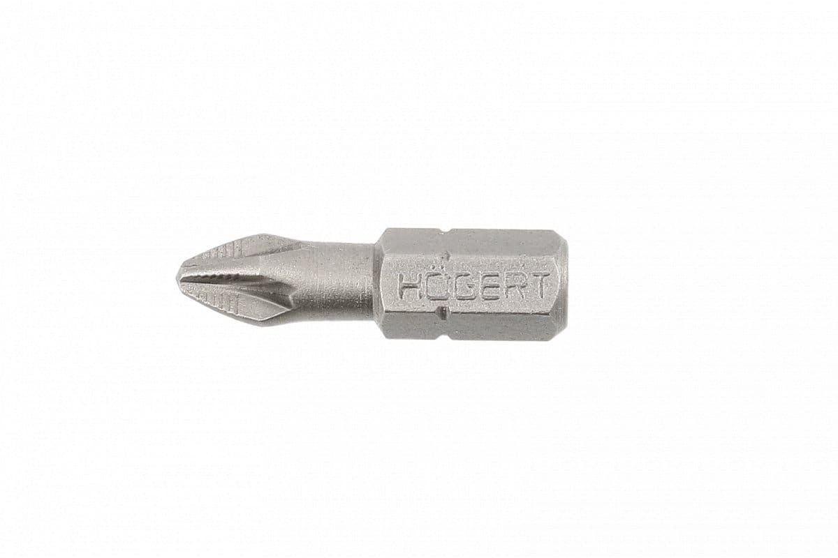 Högert Pozidriv PZ Bits 25 mm aus Stahl, PZ3 – 5 Stück