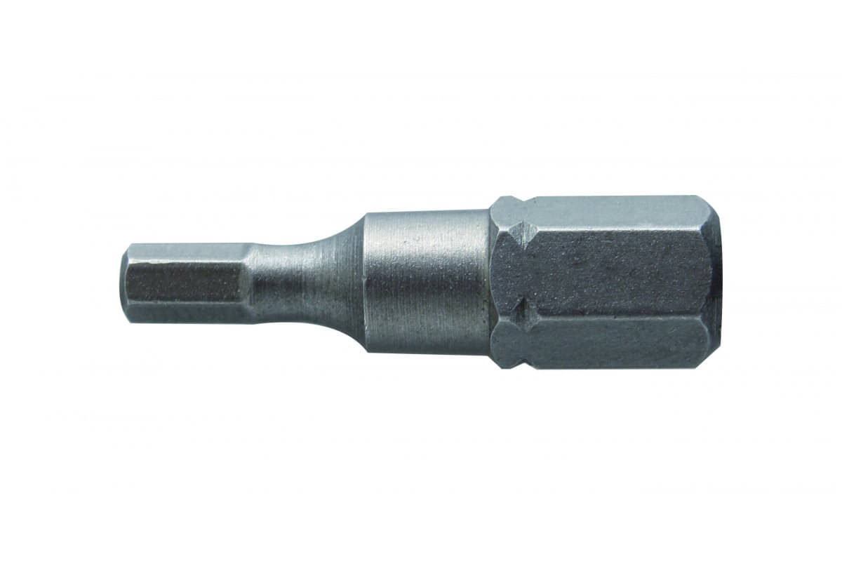 Högert Sechskant HEX Bits 25 mm aus Stahl, HEX 6 – 2 Stück