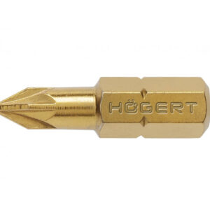 Högert Pozidriv PZ Bits 25 mm mit Titannitrid Beschichtung, 5 Stück, PZ0 - 2 Stück
