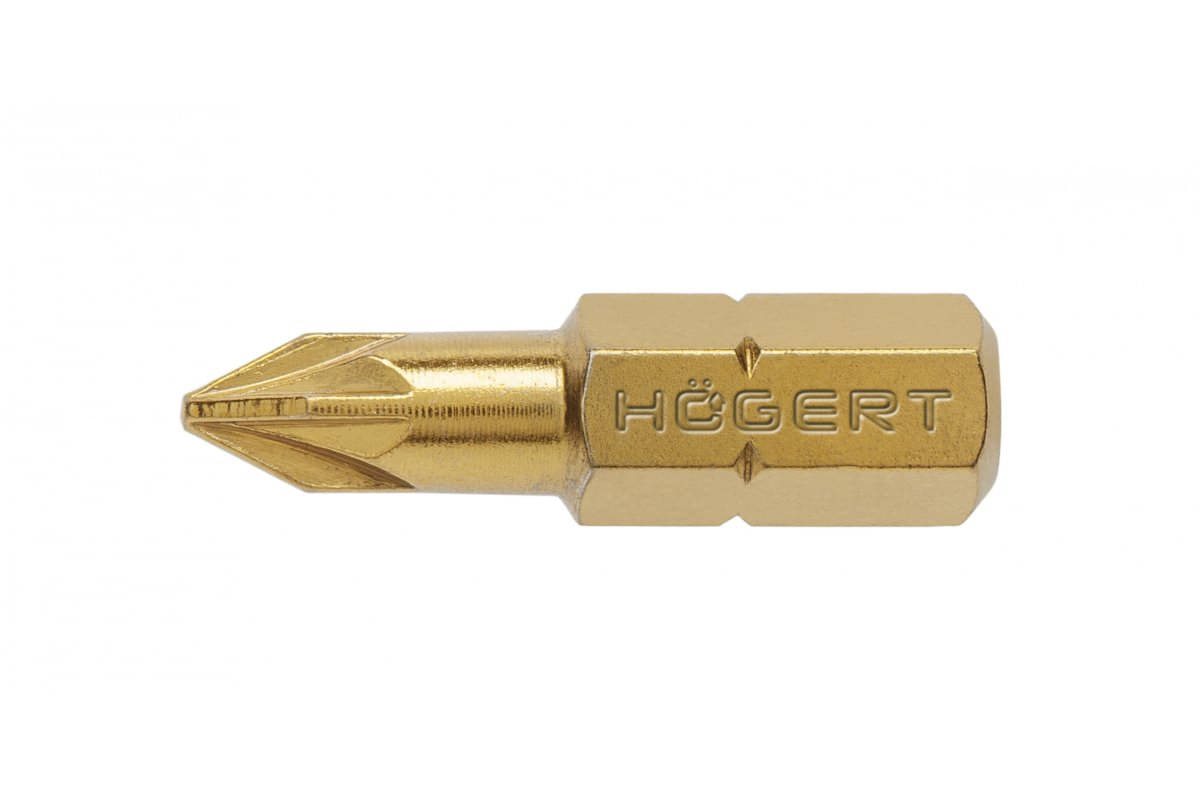 Högert Pozidriv PZ Bits 25 mm mit Titannitrid Beschichtung, 5 Stück, PZ3 – 5 Stück