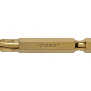 Högert Philips PH2 Bits 50 mm aus Stahl mit Titannitrid Beschichtung, 2 Stück