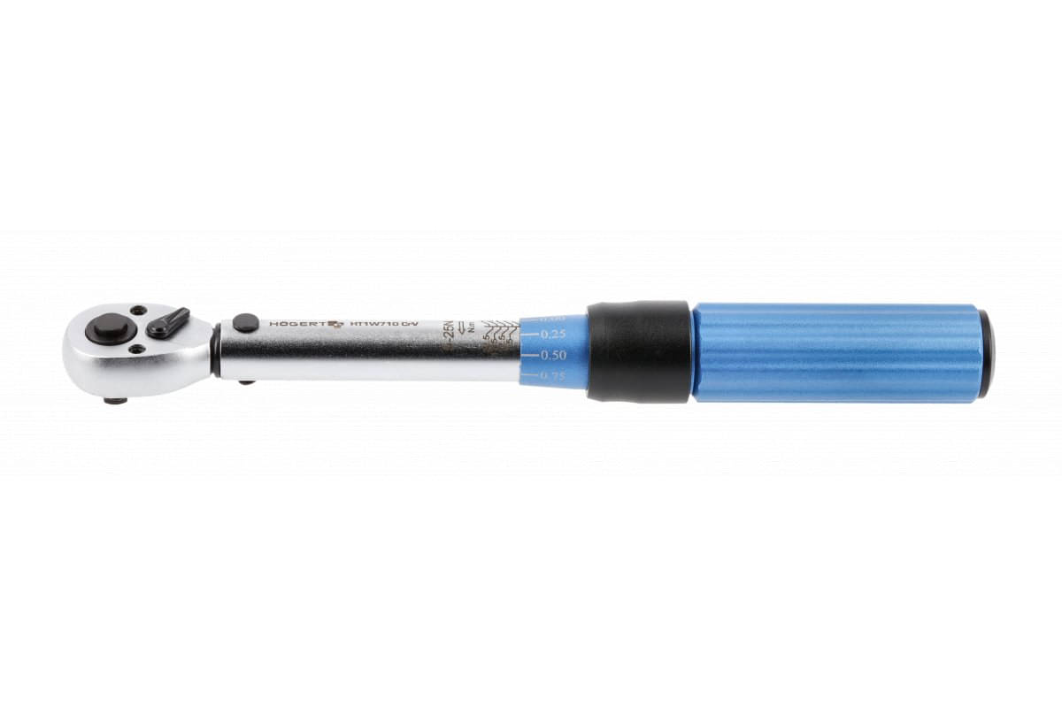 Högert Drehmomentschlüssel links / rechts mit 72 Sperrklingen, 1/4 Zoll – 5 – 25 mm