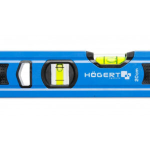Högert Wasserwaage aus Aluminium mit 2 Libellen, 200 mm