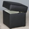 Hocker Anca schwarz B/H/T: ca. 41x43x42 cm – Bild 2