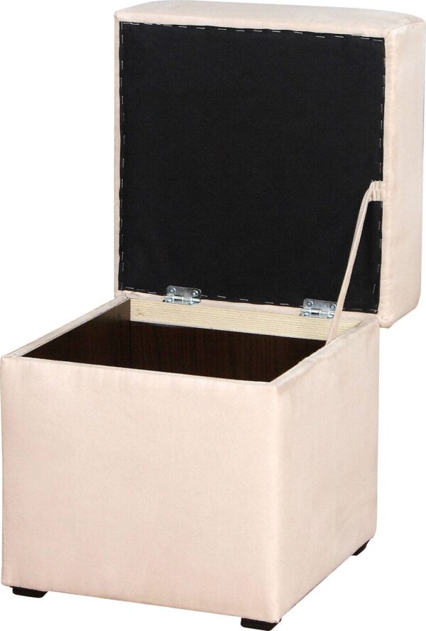 Hocker Anca schwarz B/H/T: ca. 41x43x42 cm – Bild 4