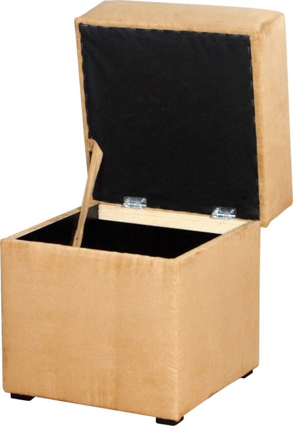 Hocker Anca schwarz B/H/T: ca. 41x43x42 cm – Bild 5