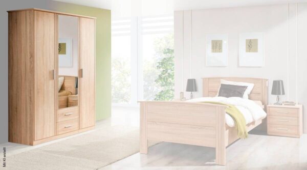 Kleiderschrank Eiche Sonoma Nachbildung B/H/T: ca. 139,2x200,8x59,6 cm – Bild 2
