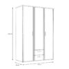 Kleiderschrank Eiche Sonoma Nachbildung B/H/T: ca. 139,2x200,8x59,6 cm – Bild 3