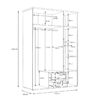 Kleiderschrank Eiche Sonoma Nachbildung B/H/T: ca. 139,2x200,8x59,6 cm – Bild 4