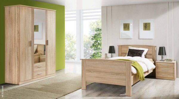 Komfortbett Eiche Sonoma Nachbildung weiß B/H/T: ca. 115x89,5x203 cm Liegefläche B/L: ca. 100x200 cm – Bild 5