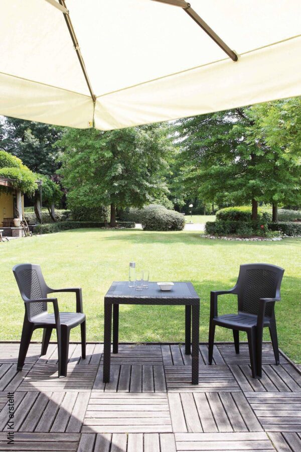 ProGarden Stapelsessel Eden anthrazit Kunststoff B/H/L: ca. 55x91x46 cm ProGarden Stapelsessel Eden anthrazit Kunststoff B/H/L: ca. 55x91x46 cm – Bild 4