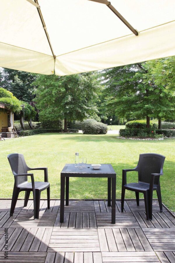 ProGarden Stapelsessel Eden anthrazit Kunststoff B/H/L: ca. 55x91x46 cm ProGarden Stapelsessel Eden anthrazit Kunststoff B/H/L: ca. 55x91x46 cm – Bild 5