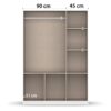 Kleiderschrank Celle B/H/T: ca. 136x197x54 cm – Bild 2
