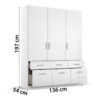 Kleiderschrank Celle B/H/T: ca. 136x197x54 cm – Bild 5