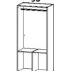Kleiderschrank Celle B/H/T: ca. 91x197x54 cm – Bild 2