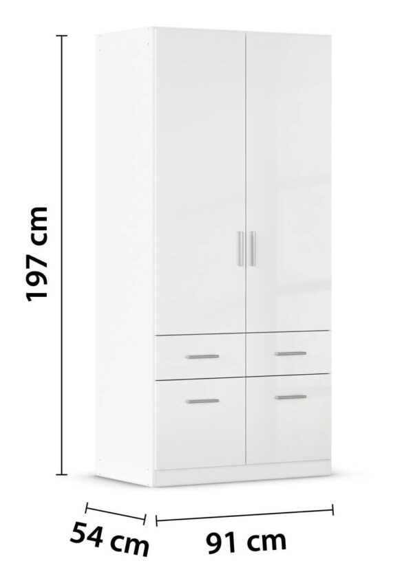Kleiderschrank Celle B/H/T: ca. 91x197x54 cm – Bild 3