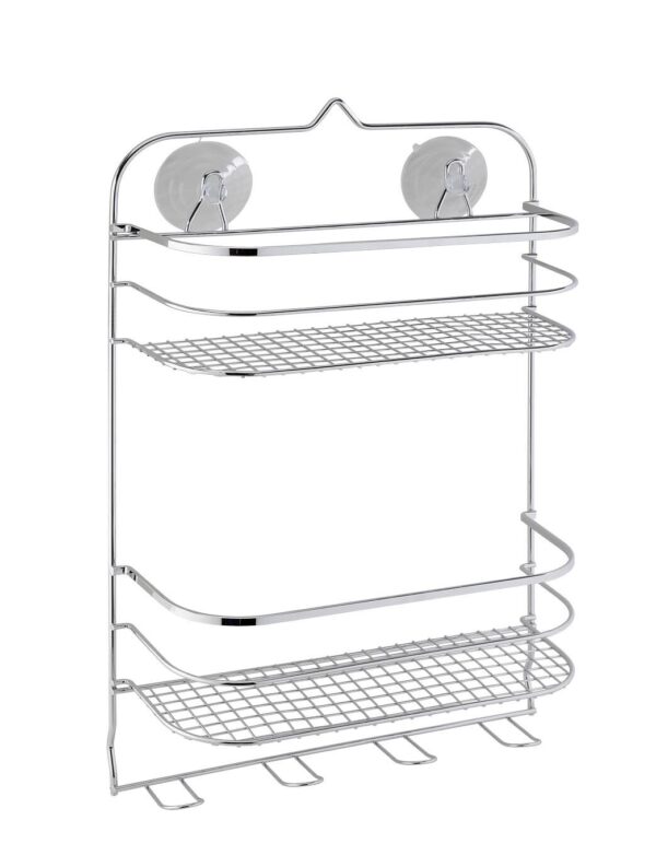 Badregal silber Eisen B/H/L: ca. 29,5x46x11 cm – Bild 2