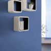 Wandregal Cubo weiß lackiert schwarz lackiert – Bild 2