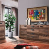 Highboard Aalborg Oak Monument Nachbildung Spanplatte B/H/T: ca. 212x112x40 cm – Bild 2