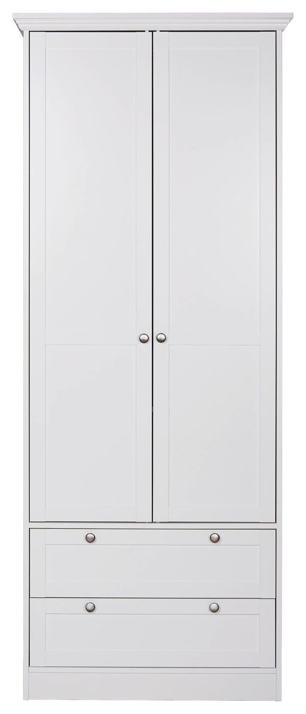 Kleiderschrank Landwood weiß B/H/T: ca. 80x200x51 cm – Bild 2