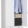 Kleiderschrank Landwood weiß B/H/T: ca. 80x200x51 cm – Bild 3