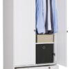 Kleiderschrank Landwood weiß B/H/T: ca. 80x200x51 cm – Bild 4