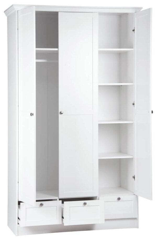 Kleiderschrank Landwood weiß B/H/T: ca. 120x200x51 cm – Bild 2