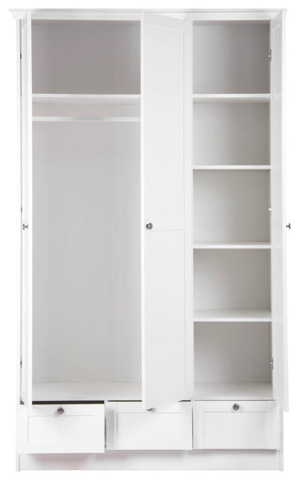 Kleiderschrank Landwood weiß B/H/T: ca. 120x200x51 cm – Bild 3